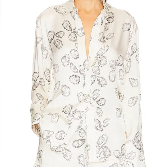 NEW ANINE BING Avalon Shirt & Pants in Bone Oyster - Picture 1 of 7